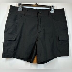 Eddie Bauer Women’s Black Summer Trail Cargo Hiking Shorts Casual Size 14